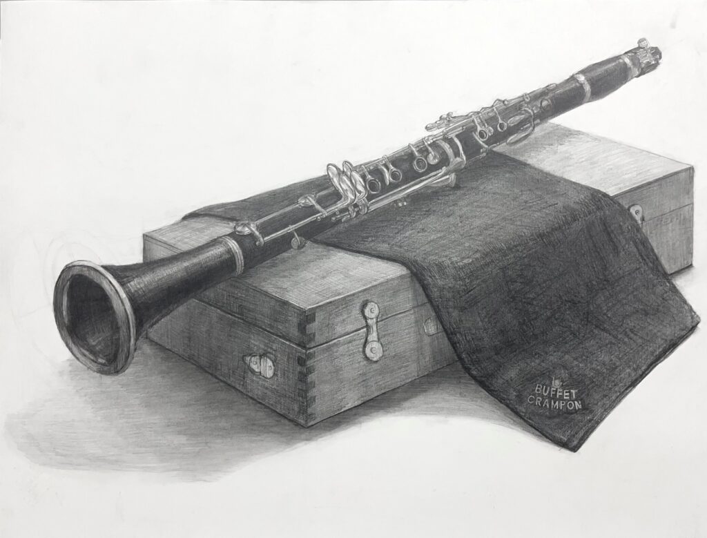 クラリネットのデッサン